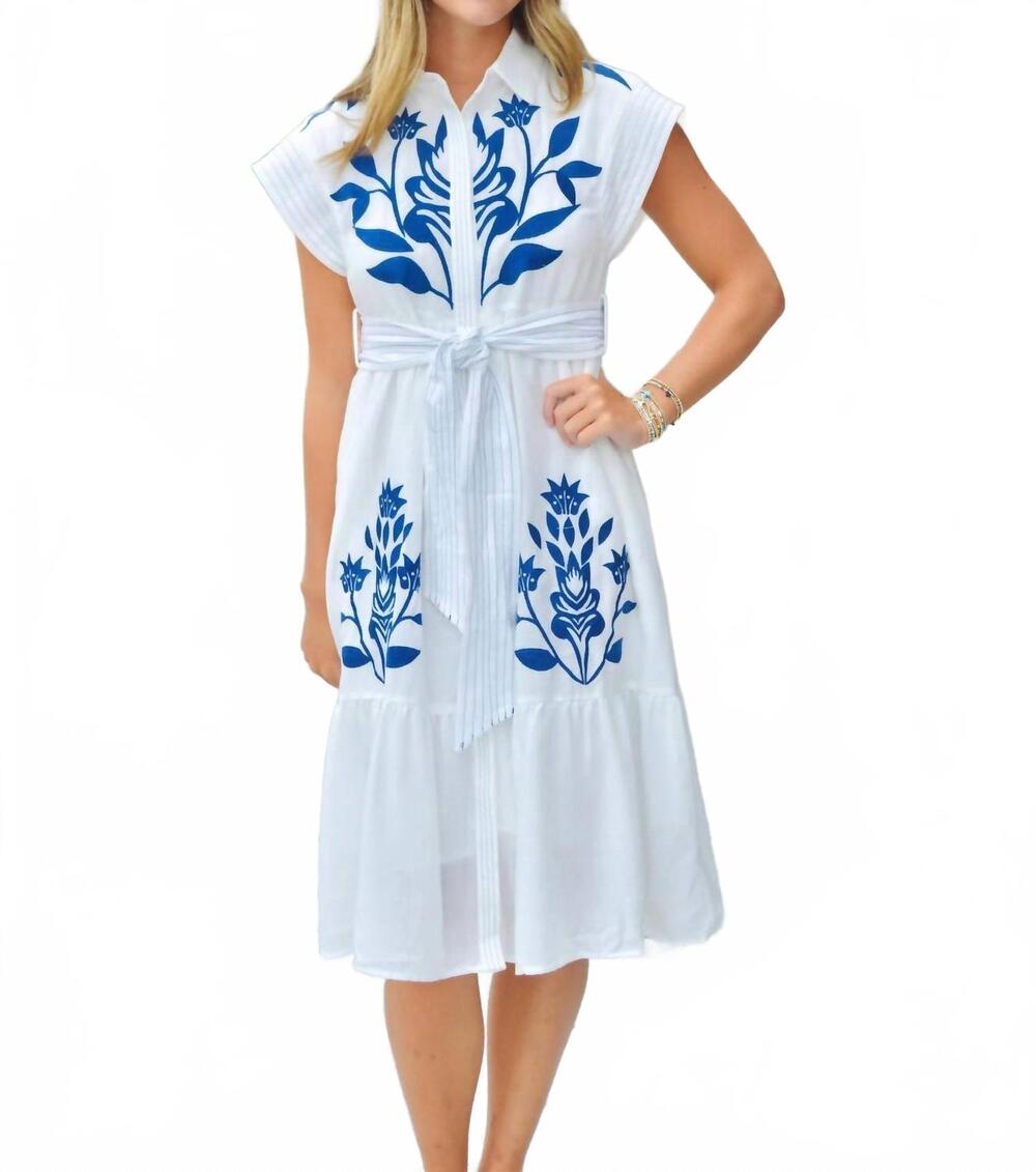 NEW THML harbor breeze dress in white